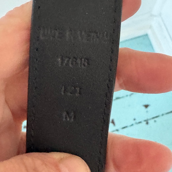 Lauren Ralph Lauren Leather Nautical Wheel Buckle Belt Sz M - Picture 12 of 13